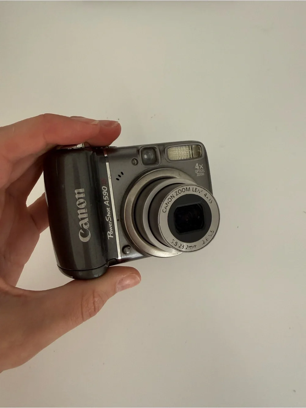 Canon PowerShot A590 Digital Camera - Black and Silver